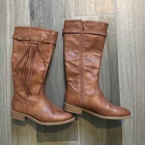 Justice girls zip up boots